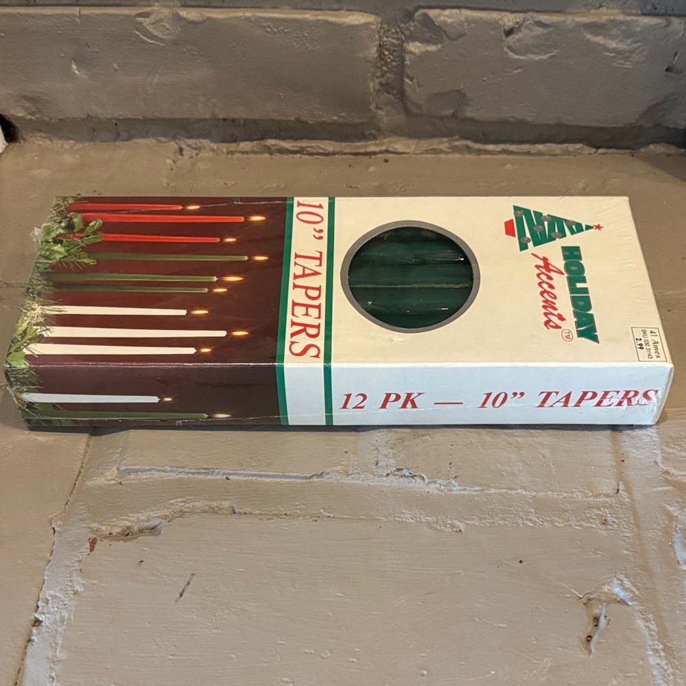 VTG NIB Holiday Accents 10" Tapers Box of 12 - Picture 2 of 4
